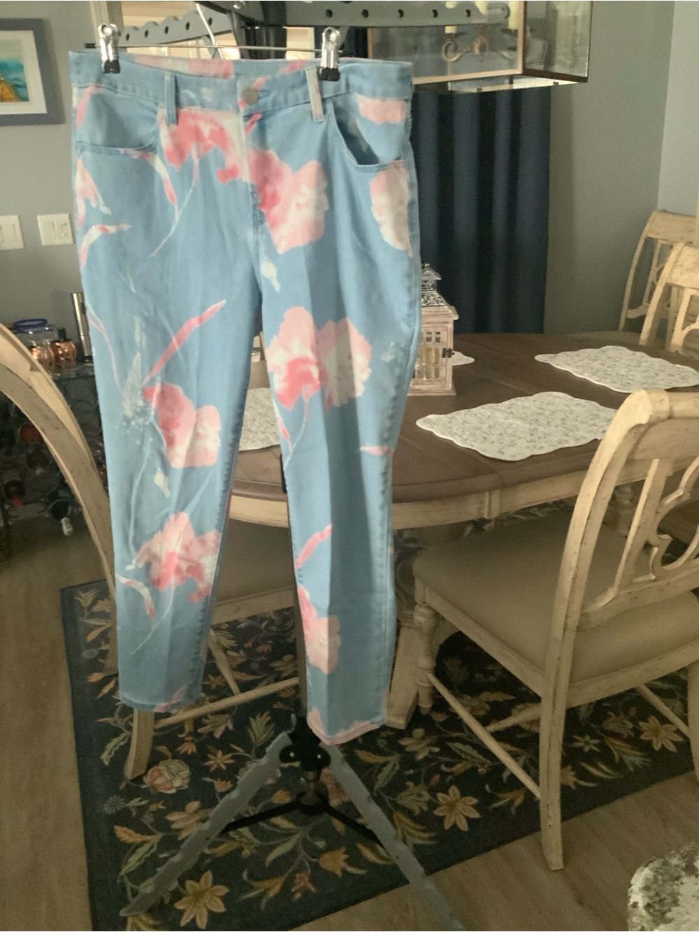Chico’s Size 2 Light Blue Floral Women's Jeans
